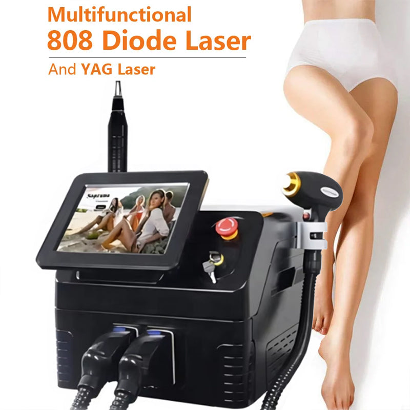 2-in-1 Hair Removal Diode Laser Picosecond Tattoo Removal Skin Rejuvenation Machine·