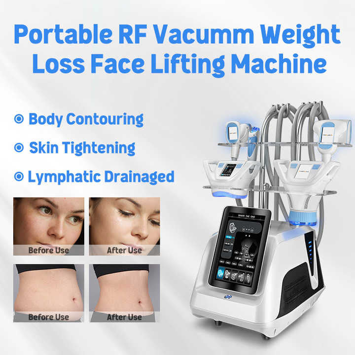 Vela Shape Slimming Machine RF Vacuum Therapy Face Body Lifting Fat Reduction