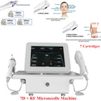 2IN1 Hifu 7D RF Fractional Microneedle Skin Tightening Anti Wrinkle Stretch Marks Removal Machine