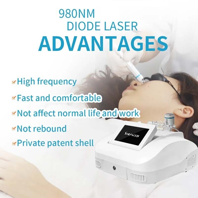 980nm Diode Laser Vascular Blood Removal Spider Vein Physical Therapy Machine