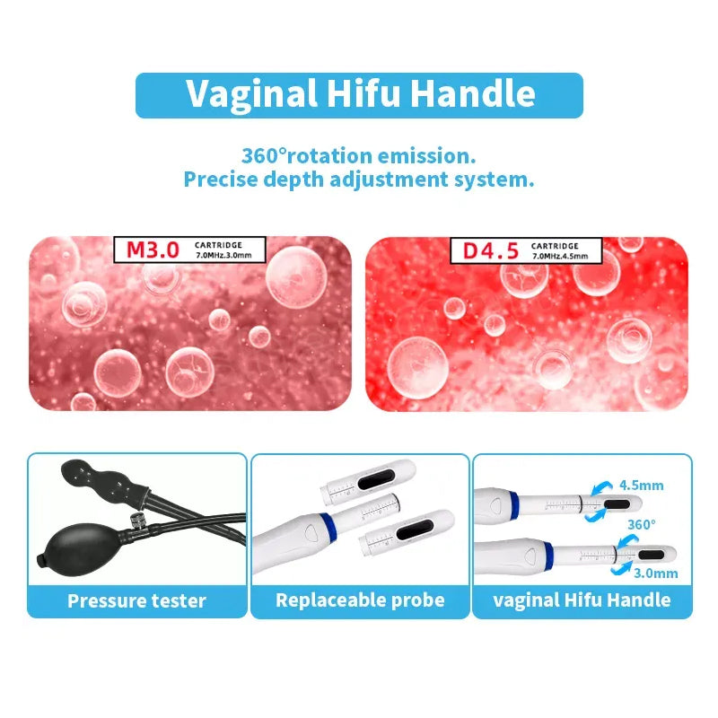 Ultrasonic 2In1 7D Hifu Skin Lifting Vaginal Hifu Machine Tightening Wrinkle Removal Rejuvenation