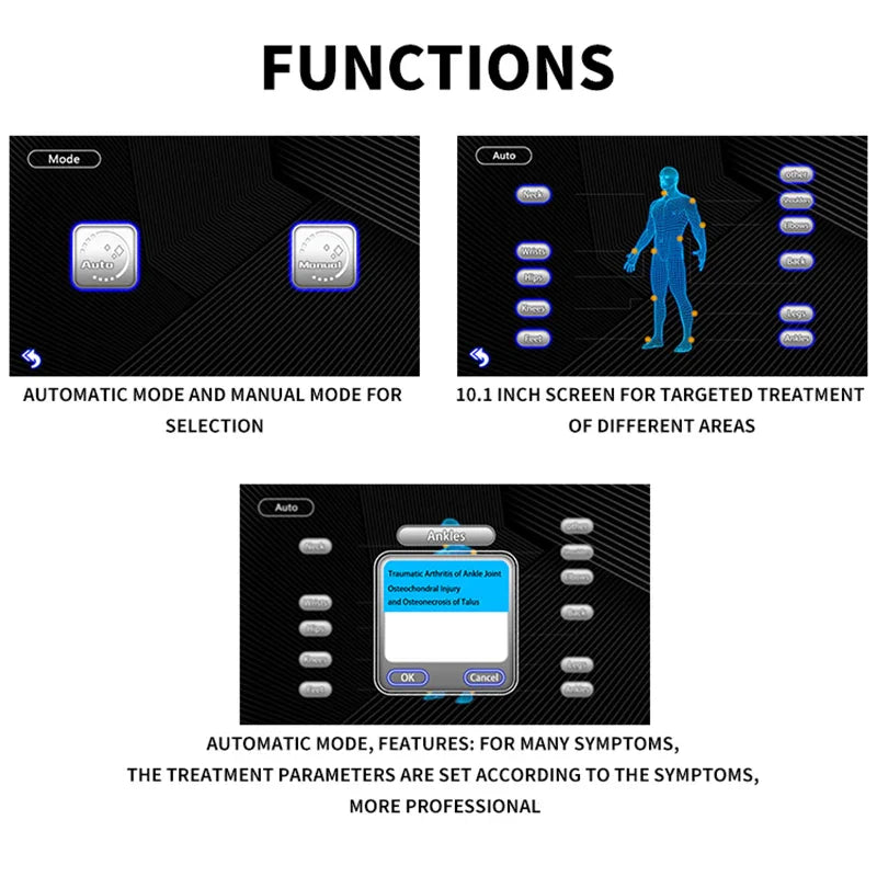 Pneumatic Shockwave Therapy Machine 10 Bar Radial Shockwave Pain Relie ...