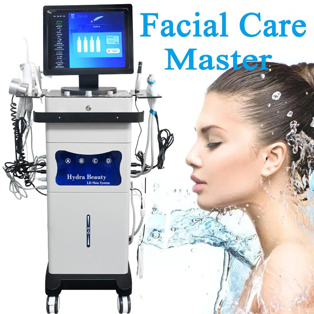 14 in 1 HydraFacial Machine RF Hydro Dermabrasion Oxygen Spray Diamond Peeling for Skin Care Spa