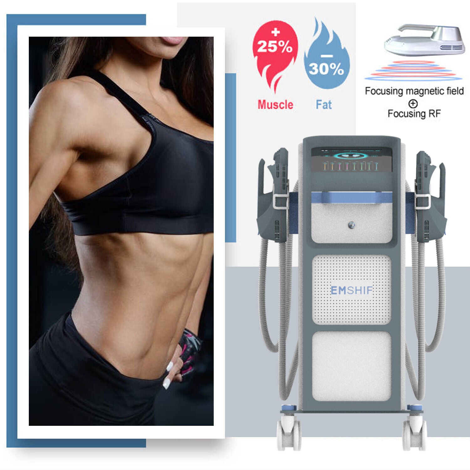 2/4 Handles RF Body Contouring Machine | Build Muscle & Burn Fat Non-Invasive Fat Loss Imagen principal del producto