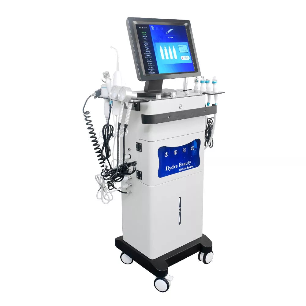 14 in 1 HydraFacial Machine RF Hydro Dermabrasion Oxygen Spray Diamond Peeling for Skin Care Spa