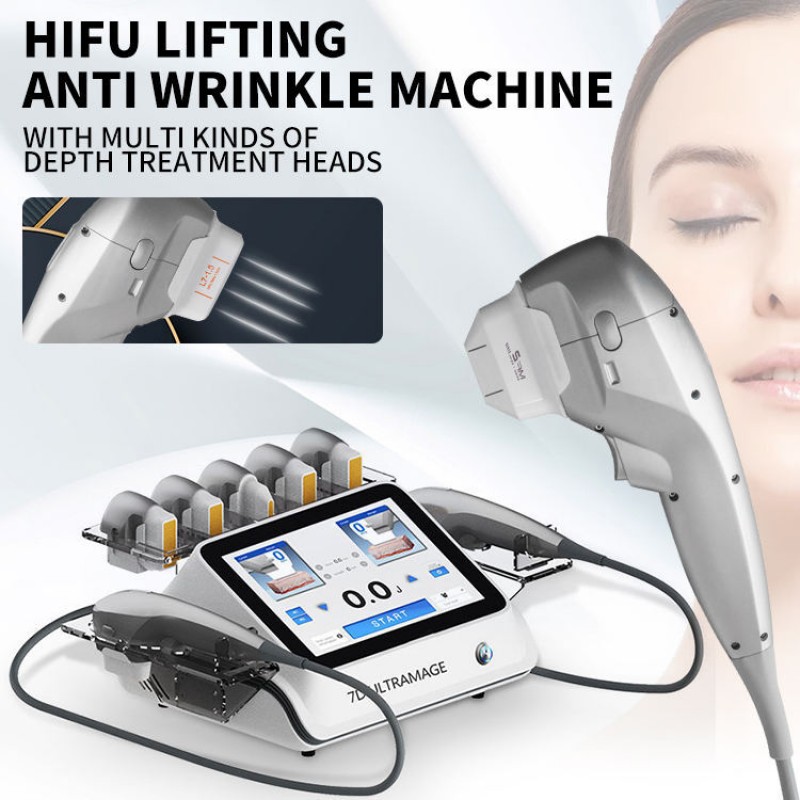 A0254 Two Handles 7D Hifu Face Lift 7D Ultramage Plus Machine with 7 Cartridges