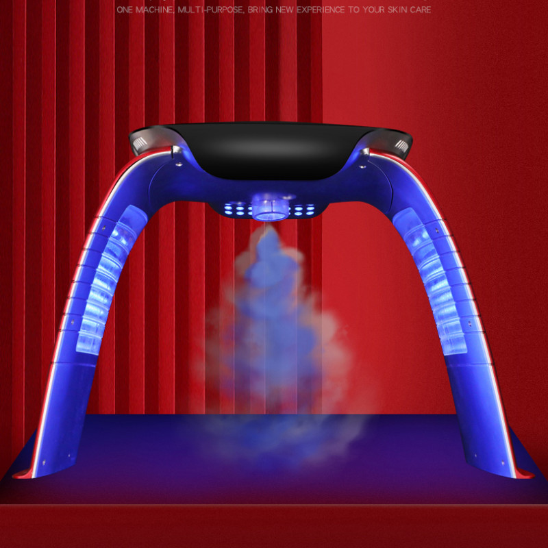 A1221 photon therapy 7 colorful led mask beauty instrument with steamer spray