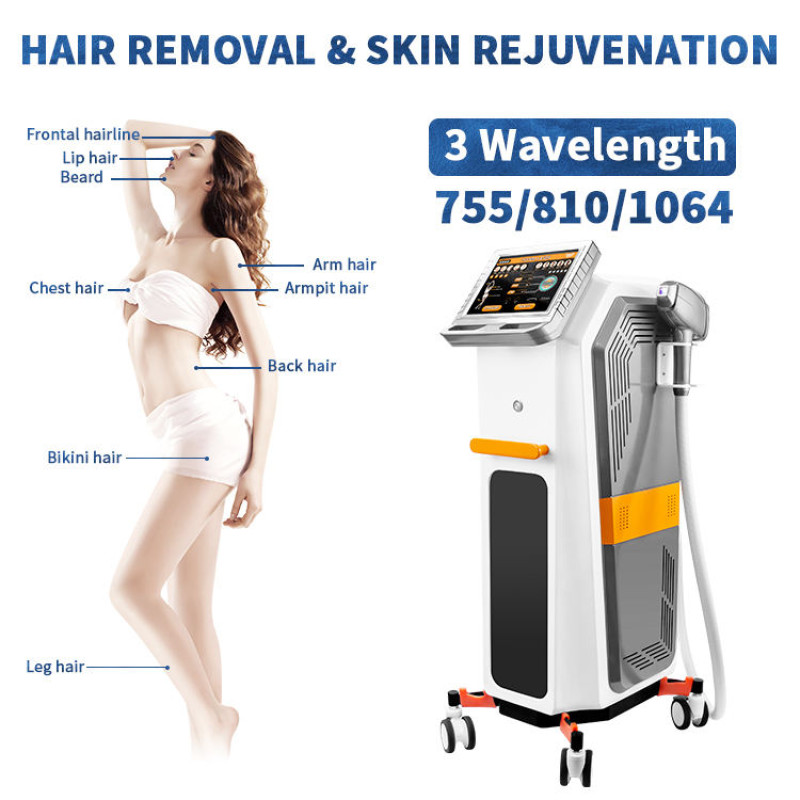 A0418 Latest 810nm Laser Diode Permanent Hair Removal Machine For Pigment Removal