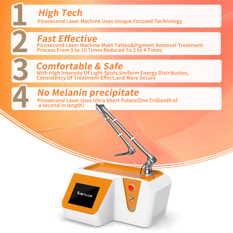 A0507 Portable 755 532 1064 1320 nm Pico Laser Q Switched Nd Yag Laser Picosecond Laser Tattoo Removal Machine