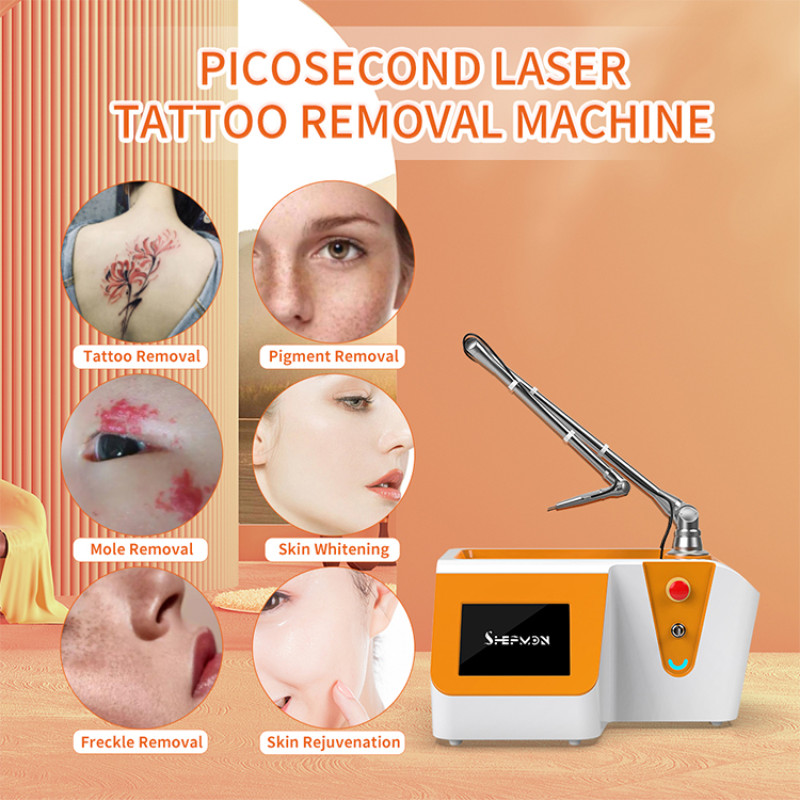A0507 Portable 755 532 1064 1320 nm Pico Laser Q Switched Nd Yag Laser Picosecond Laser Tattoo Removal Machine
