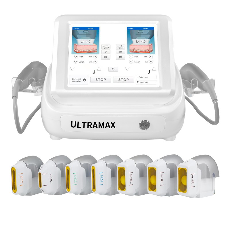 A0259 Two handles 7D hifu facial lift machine with 7 cartridges