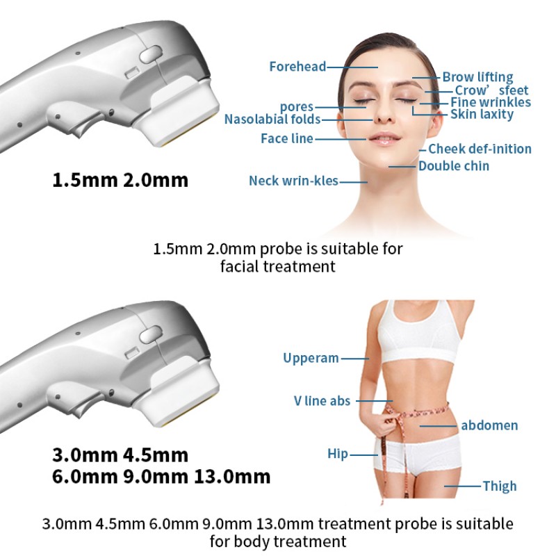 A0246 Two handles 7D hifu facial lift machine with 7 cartridges