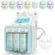 A0636-7 hydrodermabrasion hydra beauty machine for facial deep cleaning machine 7 in 1 oxygen spray ultrasonic led facial mask beauty machine