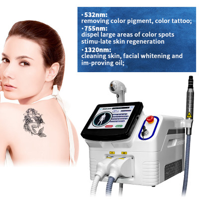 A0403B Factory wholesale professional portable 2 in 1 diode laser hair and tattoo removal machine 